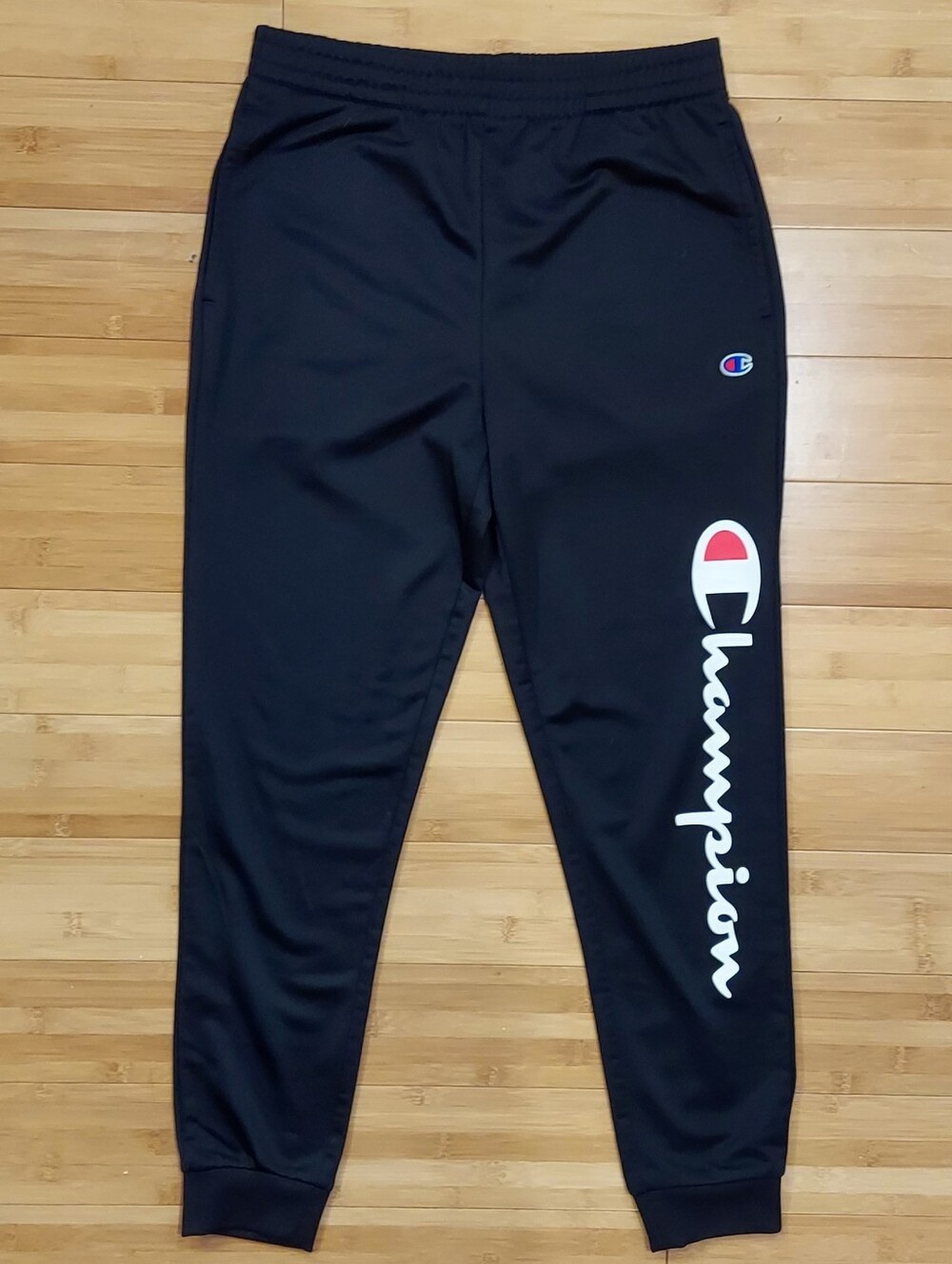 Champion Kids Black Logo Jogger Sweat Pants Size Large